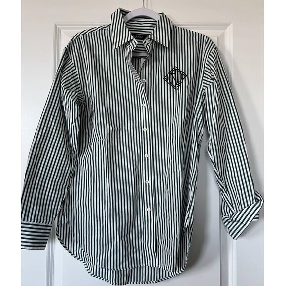Ralph Lauren Striped Cotton Buttoned-Down Shirt - Picture 1 of 3